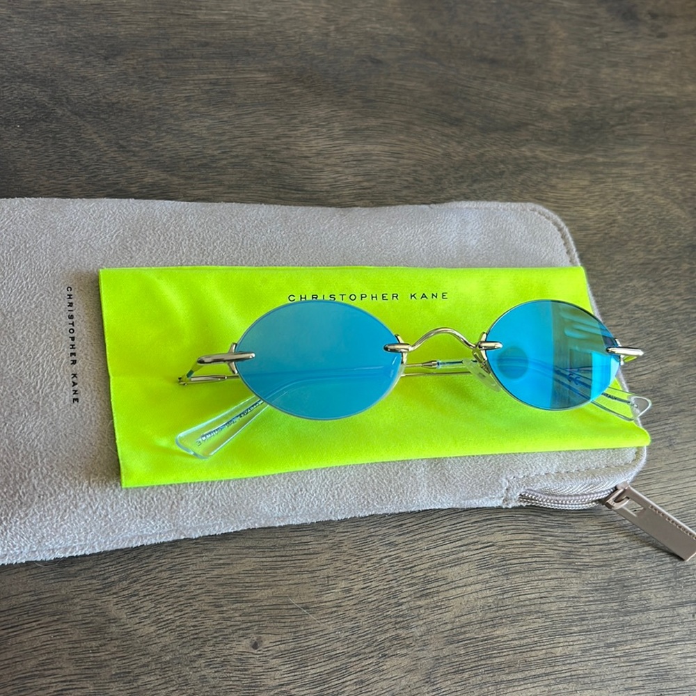 Christopher Kane Skinny Slim Lens Sunglasses
